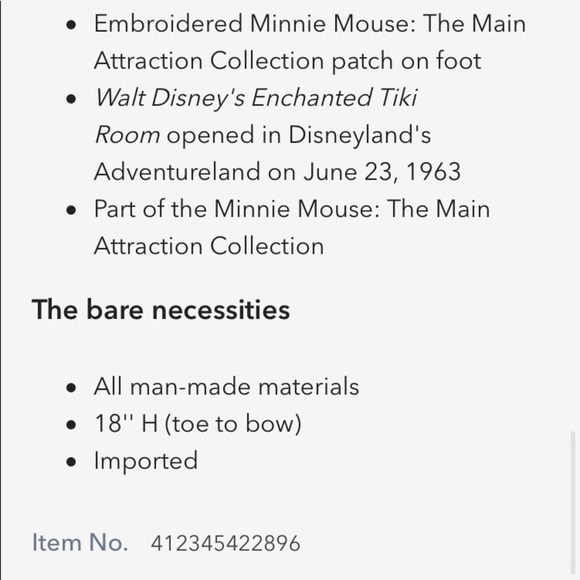 Disney Minnie Mouse May Main Attraction Plush - Picture 9 of 9